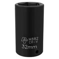 Performance Tool 1/2 In Dr. Deep Impact Socket 32Mm Socket Dp Imp 3, M882 M882